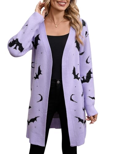Image of Alsol Lamesa Women's Long Sleeve Heart Cardigan Sweaters V Neck Open Front Knit Coat