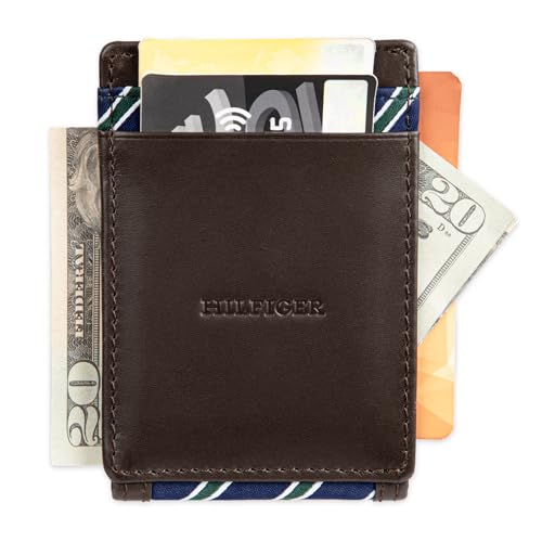 Image of Tommy Hilfiger Men's Tie Fabric Magnetic Front Pocket Wallet
