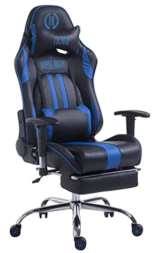 TPFLiving Silla de oficina Racing Limitless con reposapiés con respaldo cómodo, silla de escritorio, silla giratoria, silla de carreras, silla de juegos, silla ejecutiva XXL, silla de conferencias,