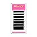 TDANCE Premium D Curl 0.05mm Thickness Semi Permanent Individual Eyelash Extensions Silk Volume Lashes Professional Salon Use Mixed 10-17mm Length In One Tray (D-0.05,10-17mm)