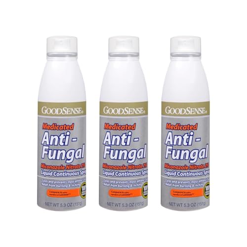 GoodSense Medicated Antifungal Miconazole Cont. Spray, 5.3 FL Oz (Pack of 3)