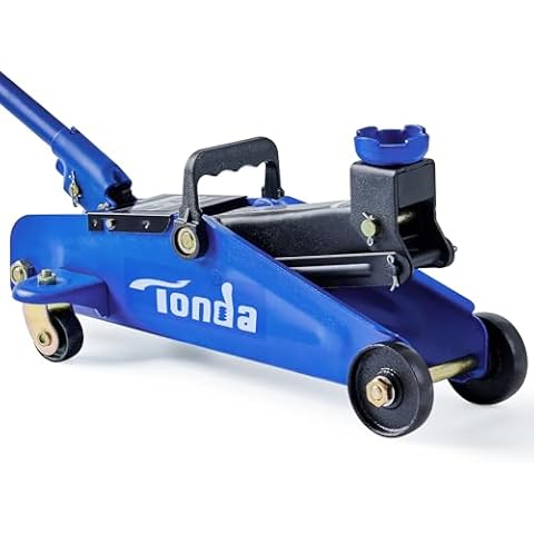 TONDA Floor Jack, Hydraulic Portable Car Lift Jack, 1.5 Ton (3,000 lb) Capacity (Blue) Cover