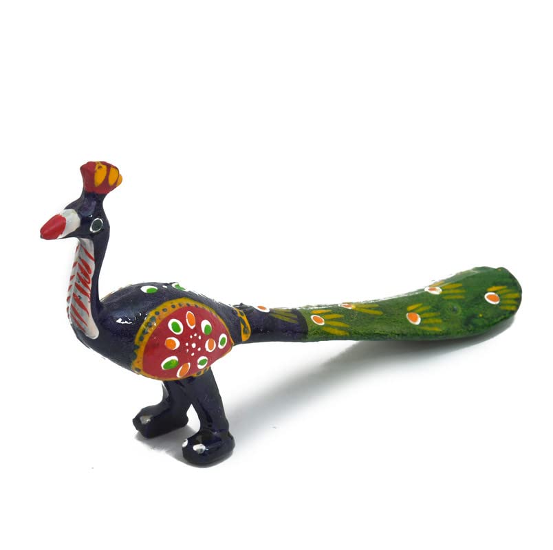 Image of Peacock Decor Indoor Home Decorations Craft Pop Peacock Statues and Wedding Gifts Green & Yellow (Set of 3)