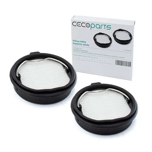 CECOPARTS | Filtro HEPA para aspirador Rockstar 900/1500/2500/3000 | Pack 2 uds, plástico | Filtrado avanzado, fácil instalación | Repuesto eficiente