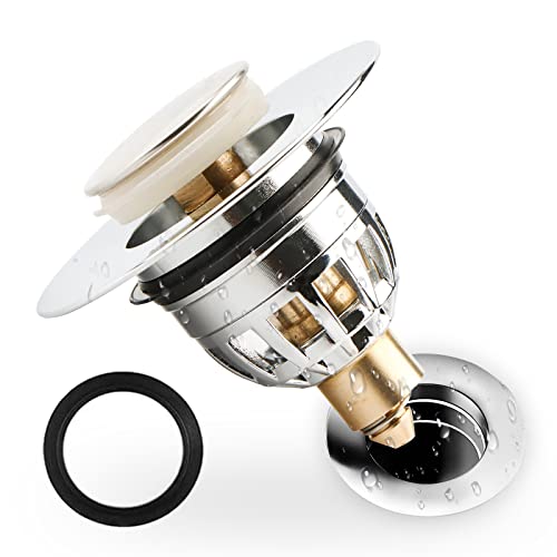 Bonde De Lavabo, Pop-up Bonde Baignoire Universel Flitre De Vidange Anti-bloqué en Acier Inoxydable pour 34-38mm Trou Vidange Cover