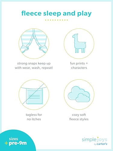 image for Simple Joys by Carter's Baby Girl's 2-Pack Fleece Footed Sleep and Pla