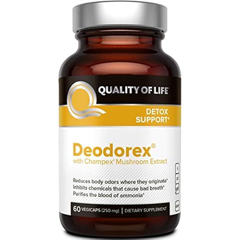 Quality of Life - Detoxification Support - Fight Bad Breath and Body Odor - Deodorex - 60 Vegicaps Cover