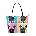 Produktbild Eslifey Animal Dogs Cute Pooch Portemonnaie PU Leder Schulter Tasche Tasche für Damen Mädchen Damen
