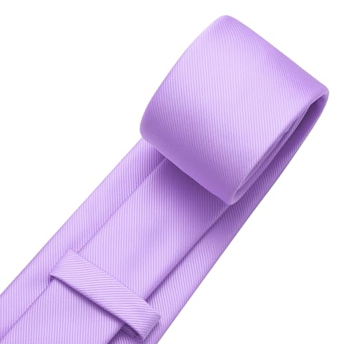 Image of DecTwig Men's Ties Solid Color Formal Neckties 3.15 inch (8CM) Black Ties For Men