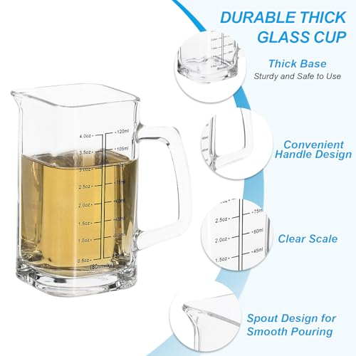 Vaso medidor de vidrio con asa 120 ml miniatura 3