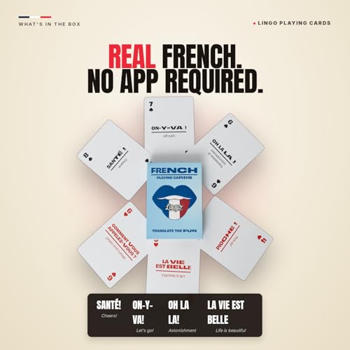 Baraja de Cartas Póker para Aprender Francés 52 Cartas miniatura 6