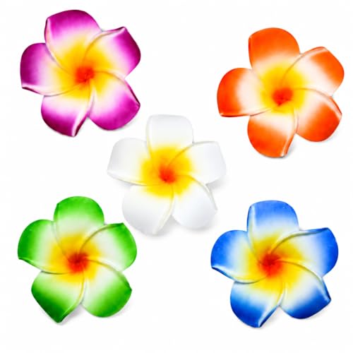 Aplique Flor 50mm Polietileno 50 Peças para Artesanato Laços Tiaras Bolsas Roupas Lembrancinhas Decoração e Customização
