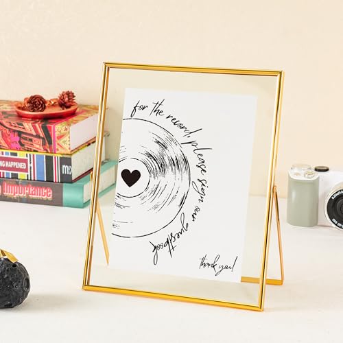 Image of Calculs Wedding Registry Alternative Audio Guest Book Table Signage Floating Picture Frames Decoration Sign 10x8inches