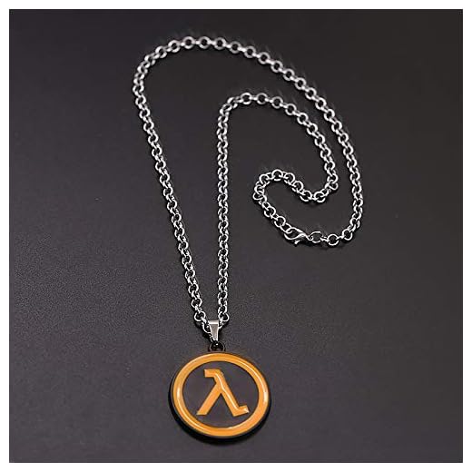 guodong Half-Life Alyx nyckelring halsband spel halva livet logo nyckel hänge halsband kedja metall nyckelring nyckelringar present smycken för män