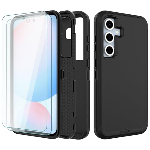 Coque Galaxy S24FE 5G robuste anti-rayures et antichoc avec vitres en verre trempé haute résistance