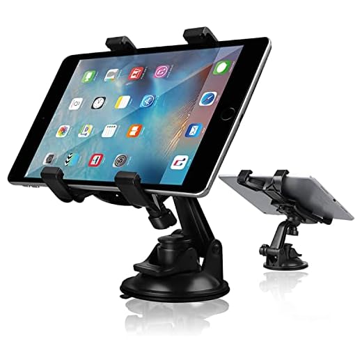 Car Tablet Holder, Tablet Dash Mount iPad Stand Holder for Car Windshield Dashboard Universal Tablet Car Mount with Suction Cup Compatible for Samsung Galaxy Tab/iPad Mini Air 4 3(All 7-10.5" Tablets)