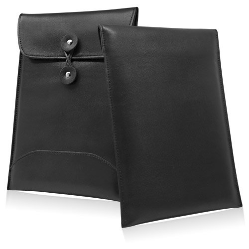BoxWave Case Compatible with Kobo Clara Colour - Nero Leather Envelope, Leather Wallet Style Flip Cover