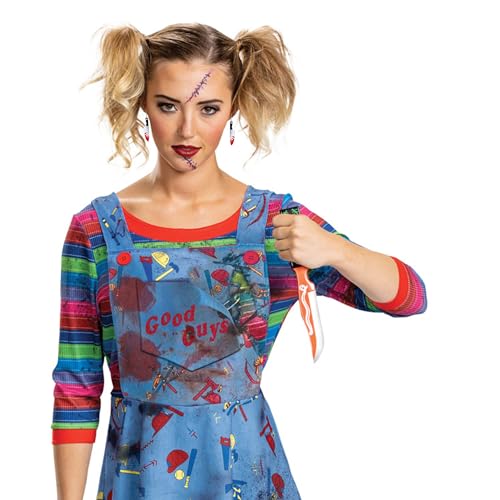 Halloween Earrings, Queen of Hearts Accessories as Gothic Jewelry, Bride of Chucky Halloween Costume for Knife Earrings Bat Rhinestone Halloween Gifts Jewelry for Women4