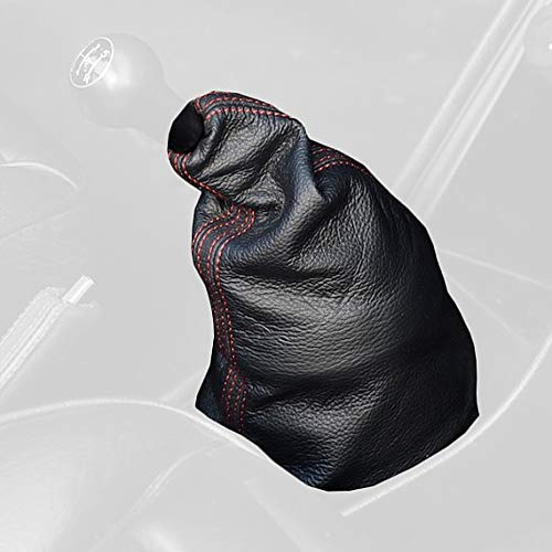 RedlineGoods Shift Boot Compatible with Porsche 911 1984-89. Tailor Made - not Universal. Genuine top-Grade Italian Black Suede (Alcantara) with Silver Thread