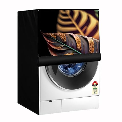 Image of Waterproof 9Kg Front Load Fully Automatic Washing Machine Cover compatible for lg /ifb /godrej /lloyd /bosch & etc Washing Machine (IFB9KBLACKLEEFSC02FL04)