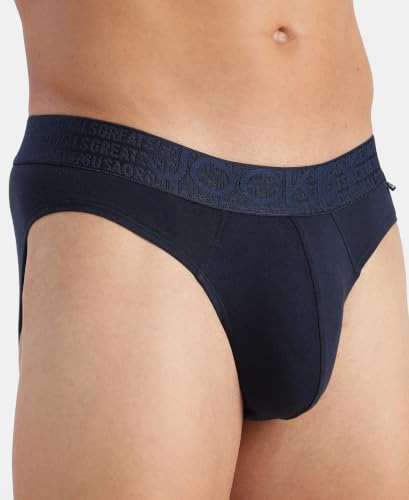 Image of Jockey US59 Men Super Combed Cotton Elastane Stretch Solid Brief
