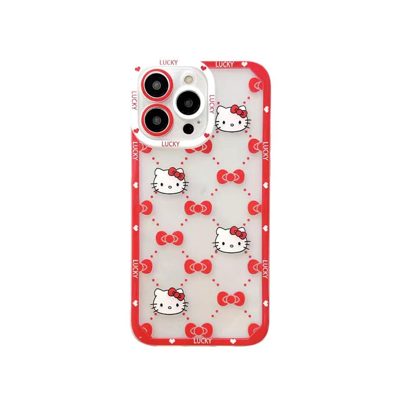 ButkUsCompatible with iPhone 14 Pro Max Case, Cartoon Cute Funny Cat Phone Case Soft Silicone Cover Case for Kids Girls and Womens(14Pro Max-Whole)