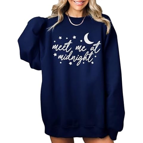 TEEAMORE Music Lyrics Concert Crewneck Sweatshirt Music Lovers Gifts Navy Medium #0011 Cover