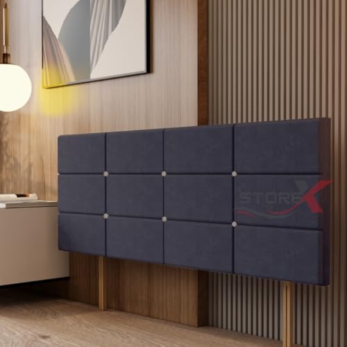 ZNX Plush Velvet Headboard - Durable Design for Small to Sup