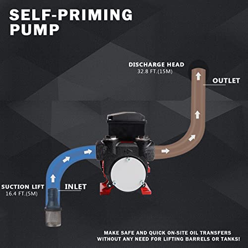 Image of Trupow 110V AC 15GPM Electric Self-priming Diesel Kerosene Oil Fuel Transfer Extractor Pump