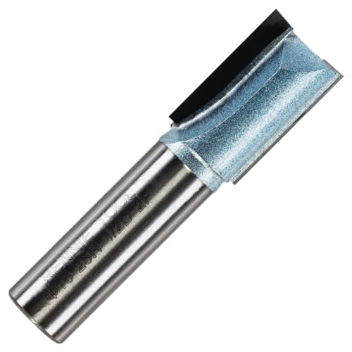 Rennie Tools - 16mm Cutting Diameter x 25mm Flute x 1/2" Shank TCT Tipped 2 Flute Straight Router Cutter Bit. Compatible With Makita Trend Festool Hikoki Dewalt Router Etc. 16mm Router Bit
