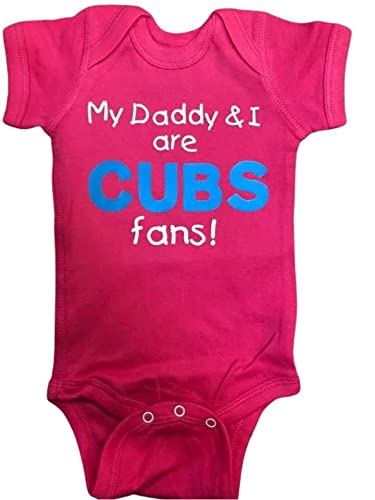 My Daddy and I are Cubs fans custom baby onesie ® one piece infant bodysuit