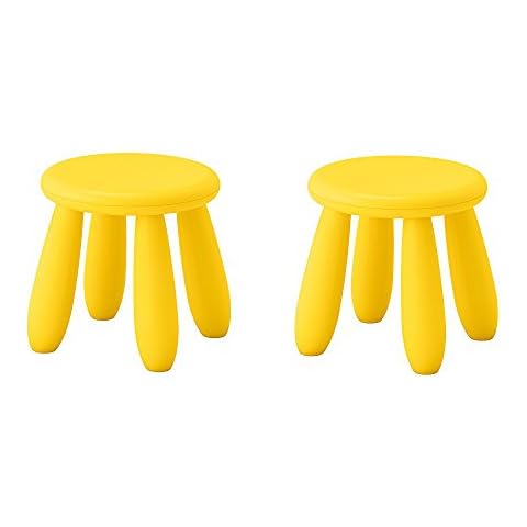 Ikea Mammut Yellow Children's Stool Pack of 2 Cover