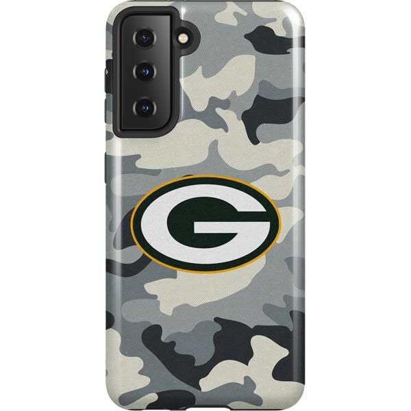 Skinit Pro Phone Case Compatible with Galaxy S21 5G - Officially Licensed NFL Green Bay Packers Camo Design