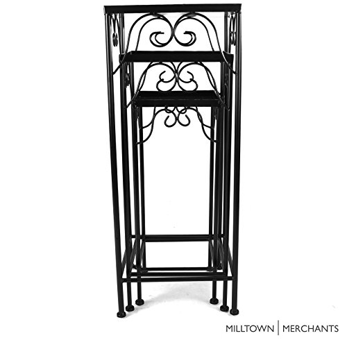 image for Milltown Merchants™ Plant Stands - Set of 3 Metal Plant Stands - Ind