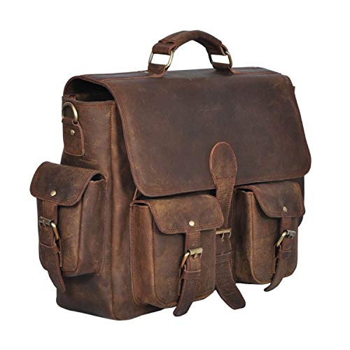 Maletín de cuero para portátil 16 pulgadas estilo retro miniatura 3