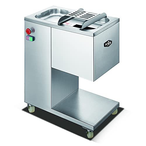 KWS SP-68 Commercial 1950W Meat Slicer 794 lbs/hr Floor Model Stainless Steel Fresh Meat Slicer Electric Meat Cutting Machine for Restaurant/Deli/Butcher Shop (5mm)