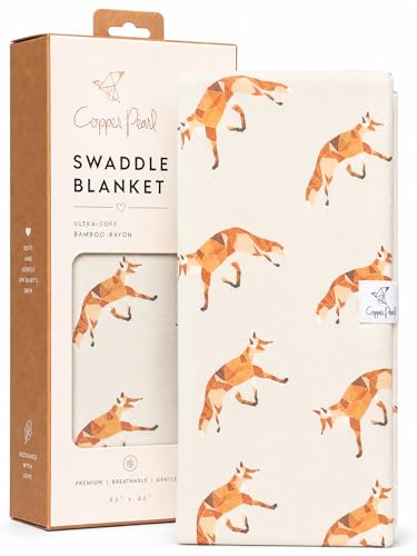 Image of Copper Pearl Swaddle Blankets for Newborns | Soft Stretchy Receiving Blankets for Boys and Girls | Large 46 x 46 Inch Baby Blankets | Lightweight and Breathable Swaddles | Swift