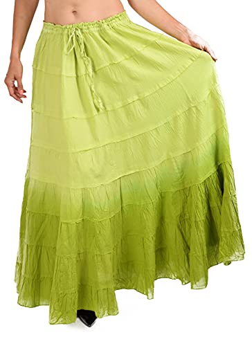 Flowy 8 Tiered Ombre Tie Dye Broomstick Skirt | Reg and Plus Size2