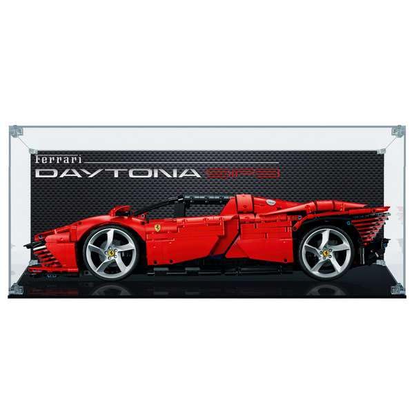 100% Made in Italy Ecometa Teca in Plexiglass - Arca Lite  Compatibile con Ferrari Daytona SP3 LEGO (42143)