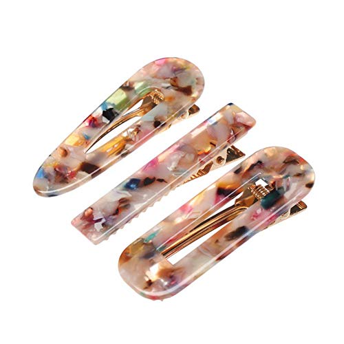 Preisvergleich Produktbild Damen-Haarspange, Leopardenmuster, Azetat, geometrisch, 2 Stück