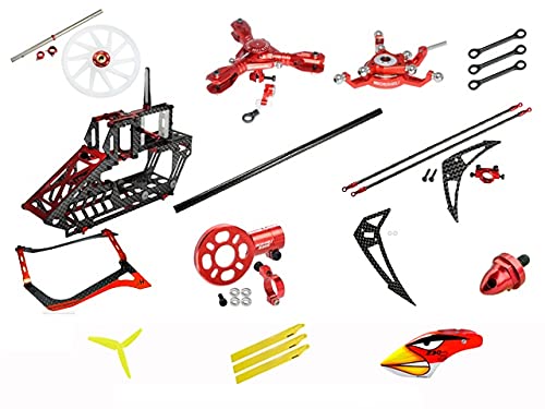 Microheli CNC Triple Blades Performance Package (RED) - Blade 230S / 230S V2