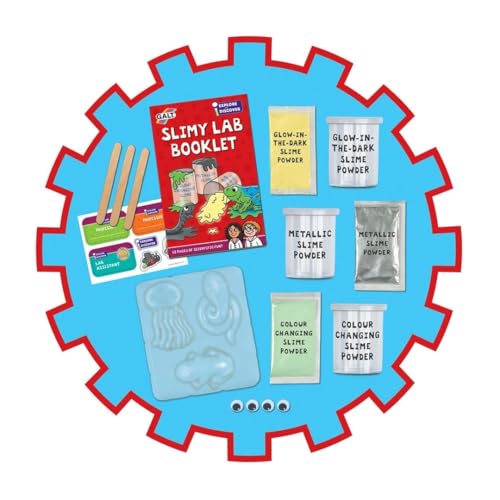 Galt Slimy Lab-Explore and Discover Science Slime Making Kit with 4 Fun Experiments from Glow in the Dark to Slime Creatures-Educational STEM Science Kit,Slime Kit for Boys and Girls Ages 5 Years Plus - Image 2