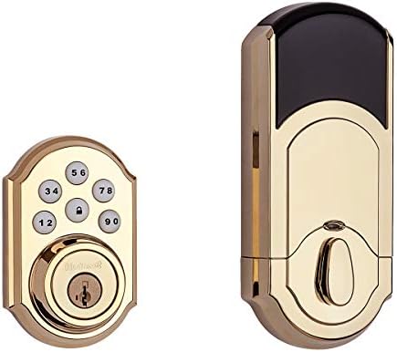 Kwikset 99100-077 SmartCode 910 Z-Wave Plus Deadbolt, P, Lifetime Polished Brass, Z-Wave Plus
