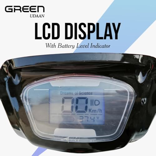 Image of Green Udaan Low Speed Electric Scooter Non RTO 80KM Range Lithium Battery with Portable Charger (Green)