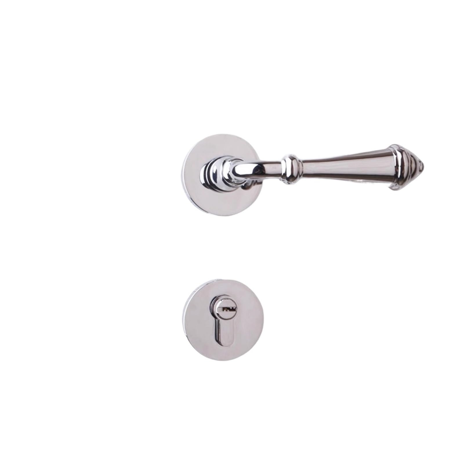NYRXRYTCA American Golden Door Lock Light Luxury Simple Nordic Interior Bedroom Door Lock Wooden Door Handle Silent Magnetic Split Lock(Bright chrome)
