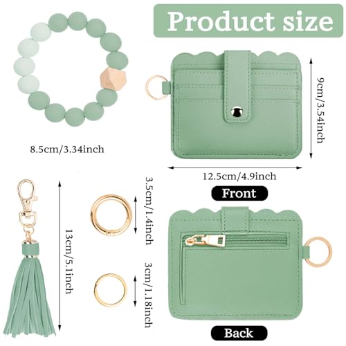 Image of Wristlet Wallet for Women with Keychain - RFID Card Holder Small Wallet Wristlet with Key Ring