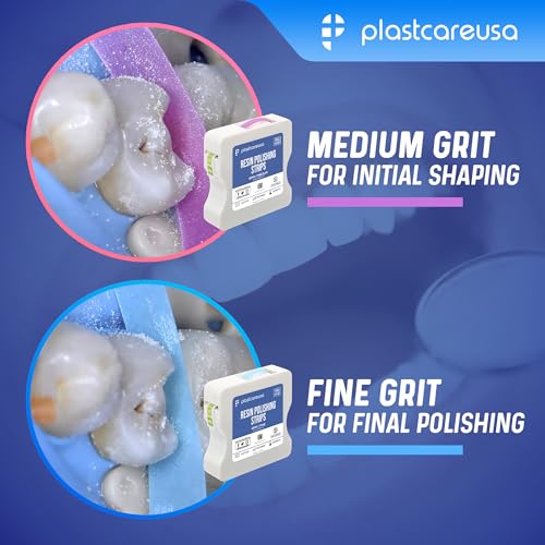 2 rolls dental polishing strips kit - teeth sanding tape for flossing amp cleaning  4mm x 6m abrasive sandpaper strip tool medium amp fine combo