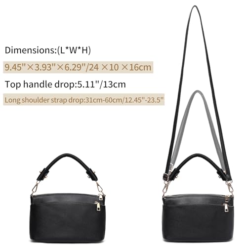 Crossbody Bag for Women, Vegan Leather Top Handle Handbags Small Shoulder Purse3