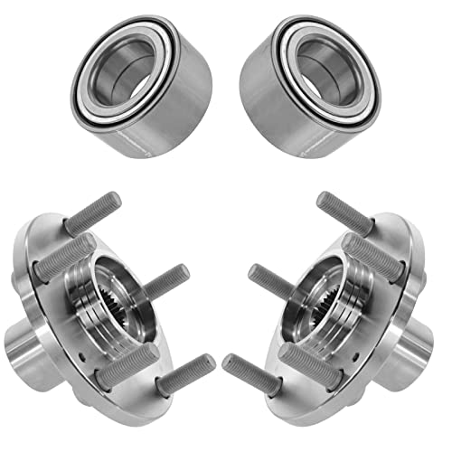 Image of TRQ 2 Piece Front Wheel Bearing & Hub Assembly Set Compatible with 2001-2006 Hyundai Santa Fe 2005-2009 Tucson 2005-2010 Kia Sportage