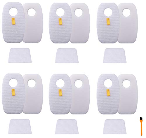 Hongfa HV380 Filters Compatible with Shark Rocket DuoClean Ultra-Light Corded Bagless Vacuum, 6 Packs Foam & Felt Filter Part HV380, HV380W HV381,HV383, HV384Q Replacement Part XFFH380 XPSTFH380